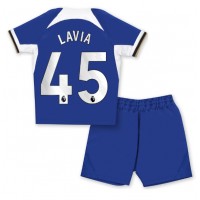 Chelsea Romeo Lavia #45 Hjemme Trøje Børn 2023-24 Kortærmet (+ Korte bukser)